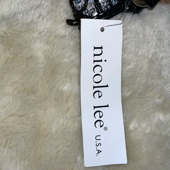 Black bling large purse by Nicole Lee silver sequin - Picture 5 of 6